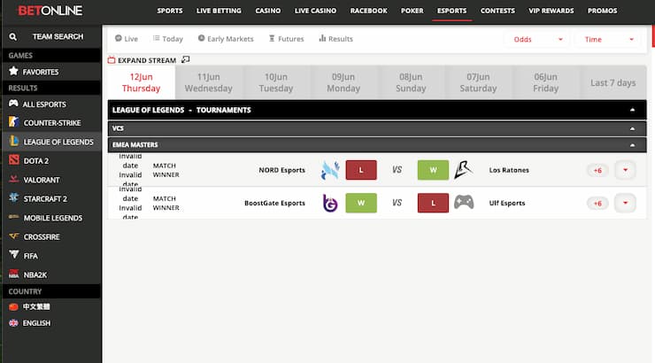 Inside look at BetOnline — a trusted name for betting on esports tournaments.